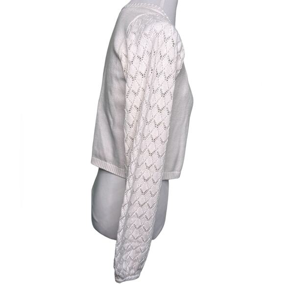 Show Me Your MuMu White Cropped Sweater Size XS - Picture 9 of 14
